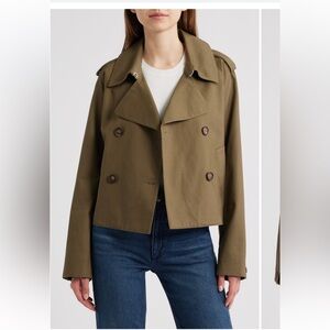 Rag and Bone NWT XL Double-Breasted Women's cropped trench